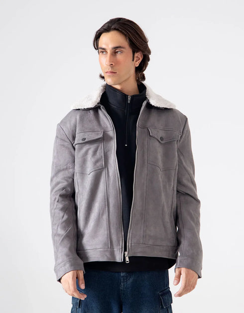 FAUX SUEDE JACKET